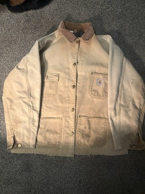 Vintage Carhartt Blanket-Lined Chore Coat  Tan  C01 BRN Men s Large