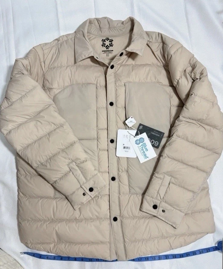 Obermeyer® Men's 2XL Explorer™ Down Shirt Jacket in Cement - $249 NEW W TAGS