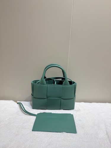Bottega Veneta Mini Arco Tote Crossbody Intrecciato Smooth Calf Leather Green