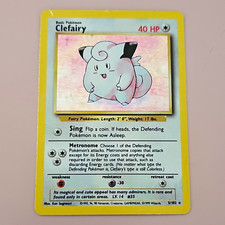 Pokemon TCG Clefairy 5/102 Base Set Holo Rare HP 40 Basic ENG 1999 Sugimori