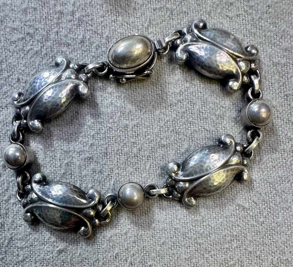 Juego de joyas de plata esterlina 925 flor de medianoche Georg Jensen, juego de $1800 Foto 3 de 4