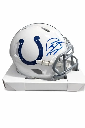 Peyton Manning Indianapolis Colts Signed Mini Helmet 5 Star Certification