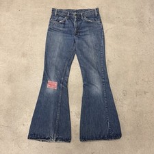 Levi  s Big E Orange Tab Bell Bottom Flare 60s 70s Hippie Woodstock 646 684 USA