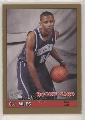 2005-06 Topps Bazooka Gold CJ Miles #192 Rookie RC 07y3