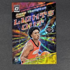 Amen Thompson 2023-24 Donruss Optic Lights Out Red Gold Scope /99 Rookie Asia SP