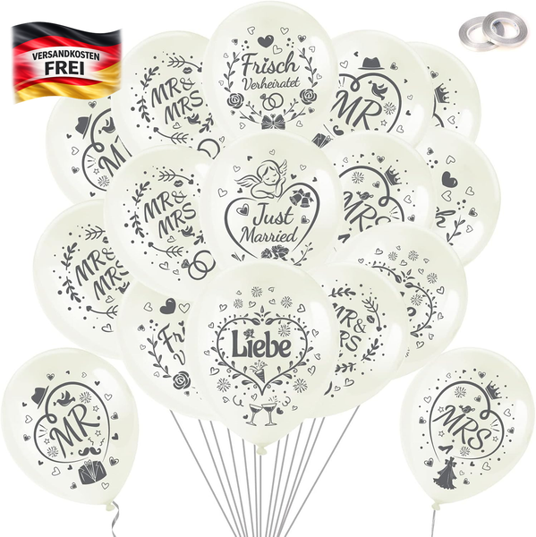 Dpkow Deutschland FußBall Luftballons Deko WM 2026, 25 X Latex Luftballons FüR W-image
