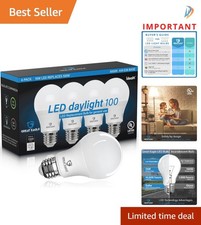 Energy-Saving Great Eagle A19 LED Bulbs - 15W, Listed, 4-Pack of 1500 Lumens