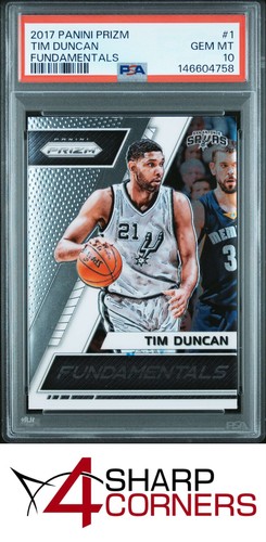 FONDAMENTI PANINI PRIZM 2017 #1 TIM DUNCAN HOF PSA 10 - Foto 1 di 2