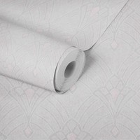 Art Deco Tapete Mit Linien Design & Putzoptik – Creme