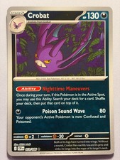2026 POKEMON CROBAT AT ME04: CHAOS RISING 51/086 REVERSE HOLO NEAR MINT!!