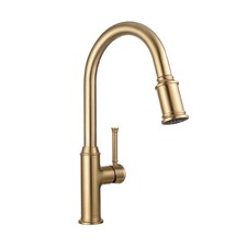 Champagne Gold Kitchen Faucet with Pull Down Sprayer Champagne Gold Standard