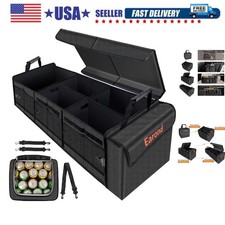 Large Trunk Organizer with Portable Leakproof Cooler Bag,Foldable Cover,Adjus...