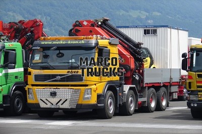 LKW Foto Volvo FM Zugmaschine crane Schweiz gelb MEIKO Transporte AG #k6te