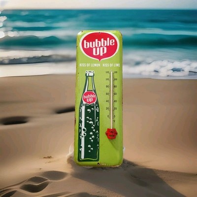 Vintage Bubble Up Thermometer Blechware 1950 kein Porzellan