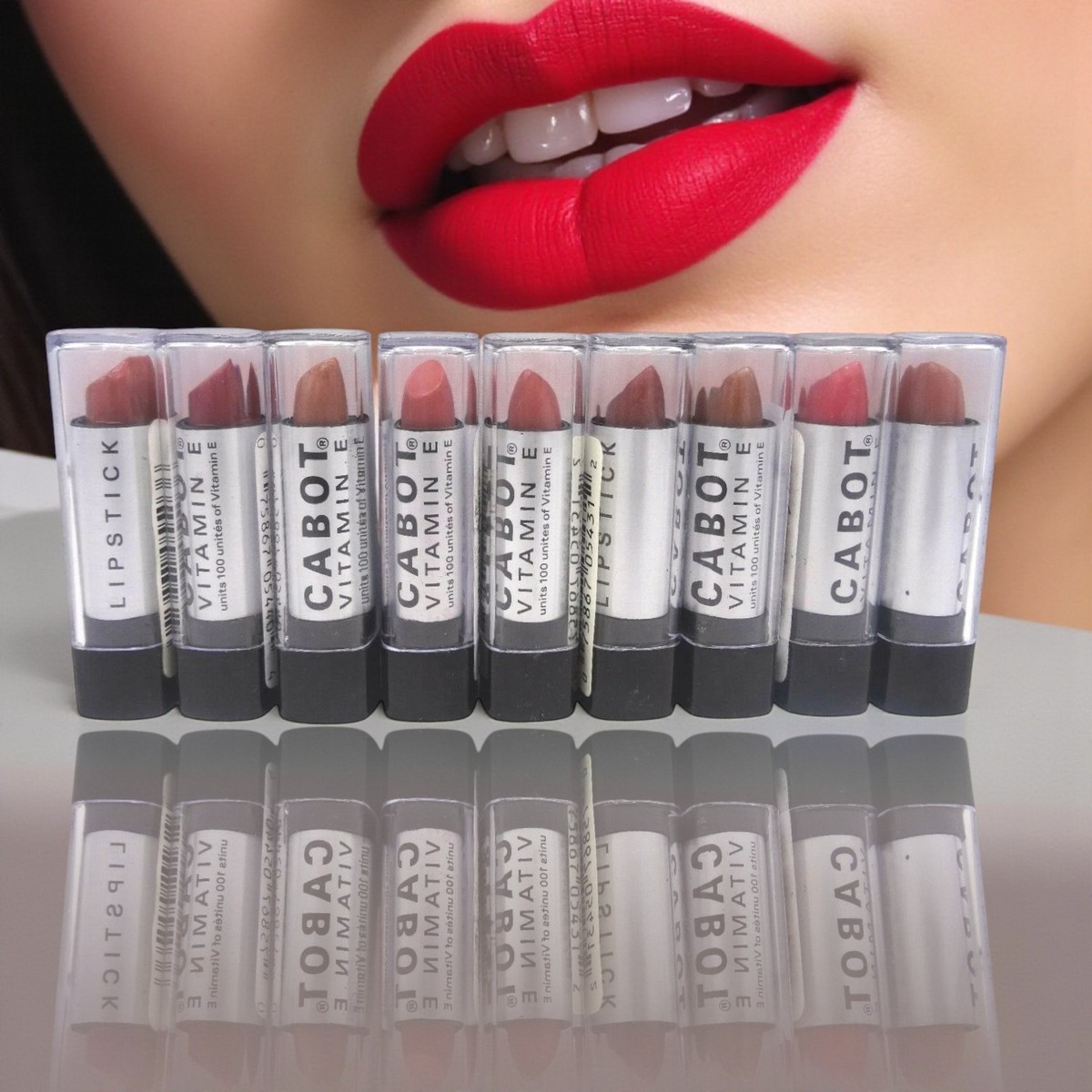 Wholesale Lot – 24 Or 48 Piece Vitamin E Crystal Lipstick, Assorted Colors, Full Size