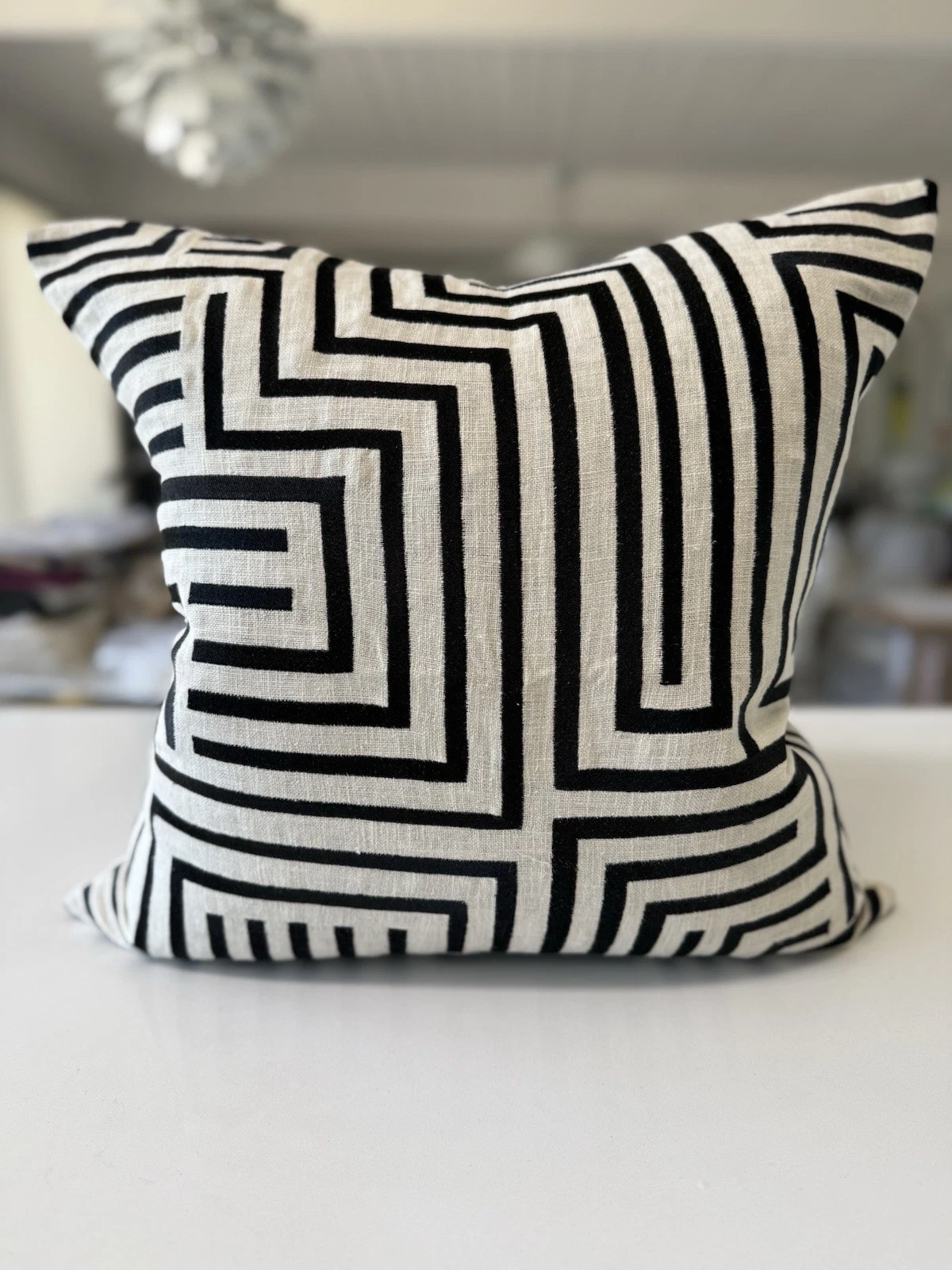 Trina Turk Embroidered Chevron Pillow
