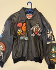 VTG MONTANA TINY TOONS CHARACTERS THEMED LEATHER BOMBER VARSITY JACKET Sz M
