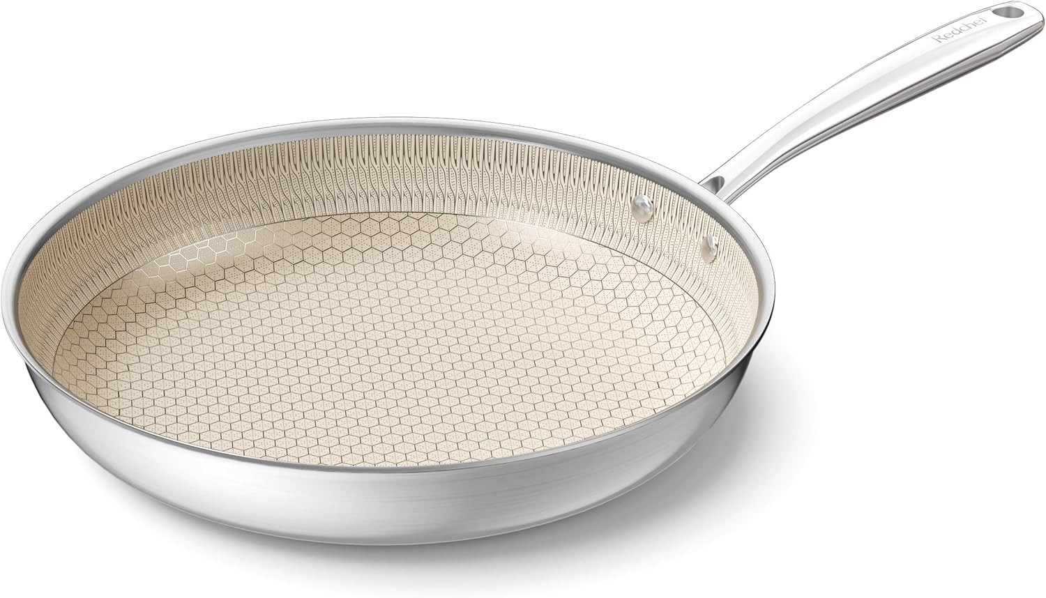 Redchef 12 Inch Hybrid Ceramic Non Stick Frying Pan Beige