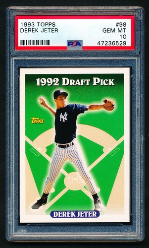 1993 Topps Derek Jeter Rookie Card #98 PSA 10 GEM MINT Yankees HOF RC ICONIC!