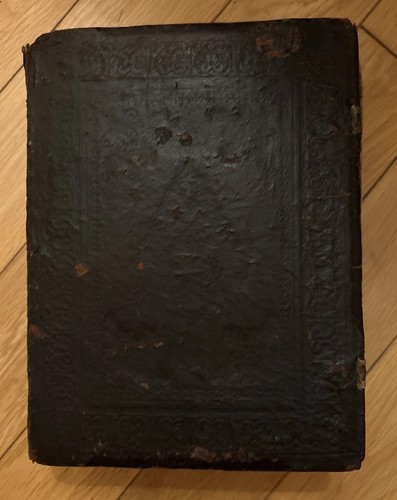   Antique Russian Orthodox Psalter (Псалтирь) Wood Leather Binding 19 C