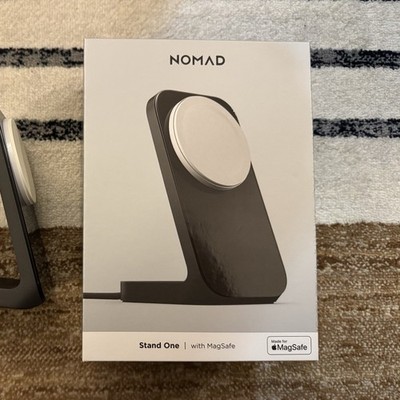 Nomad MagSafe Wireless Magnetic Charging Stand for Apple iPhone, Black Silver