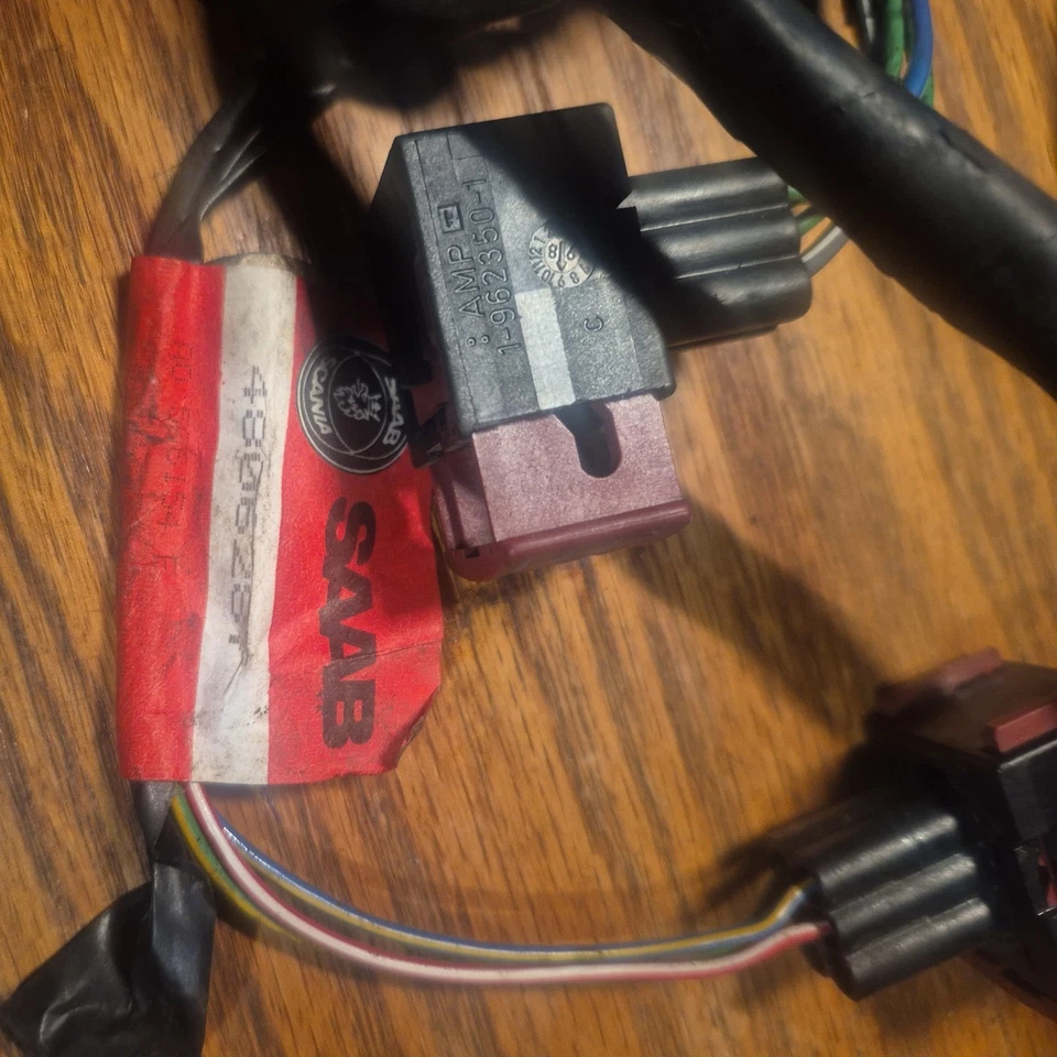 02 Saab 9-5 OEM LH arnés de cableado de puerta trasera pieza # 4806287 Foto 2 de 3