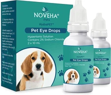NOVEHA Hydrapet™ Pink Eye Drops for Dogs & Cats | Lubricating Artificial Tears w