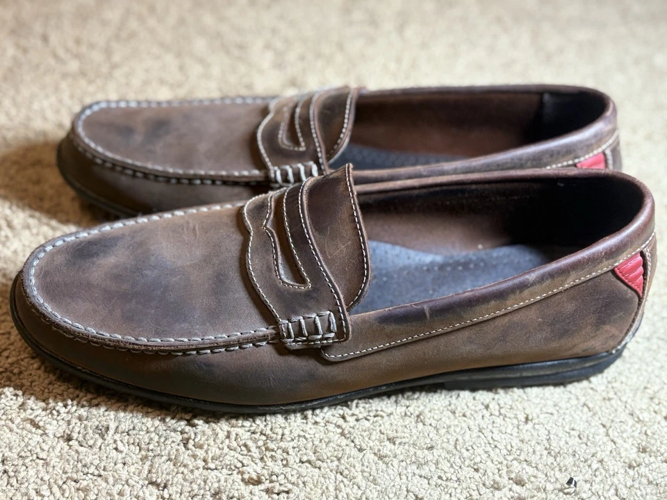 FootJoy FJ Loafers Men's 14M Club Casuals Dark Brown Leather 79011 Golf - Image 4 of 4