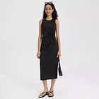 A New Day Women's Side Knot Midi Sundress Black Size XS