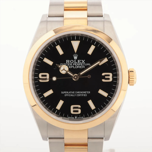 Rolex EXPLORER 36 124273 SS×YG SS×YG AT black dial 2 Extra Links