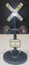 Marx 404 Metal RR Crossing Signal O Gauge - TESTED WORKING "Stop on Signal" READ