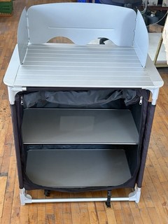 Tectake Campingküche Premium mit Aluminiumgestell und 2 Fächern
