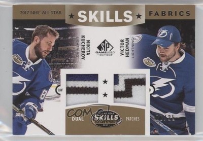 2017-18 SP Game Used Edition 8/25 Nikita Kucherov Victor Hedman Dual Patch 1r5