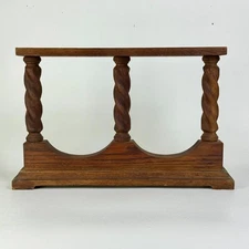 Vintage Wood Sculptural Decorative Object With Turned Columns In a Stage Design