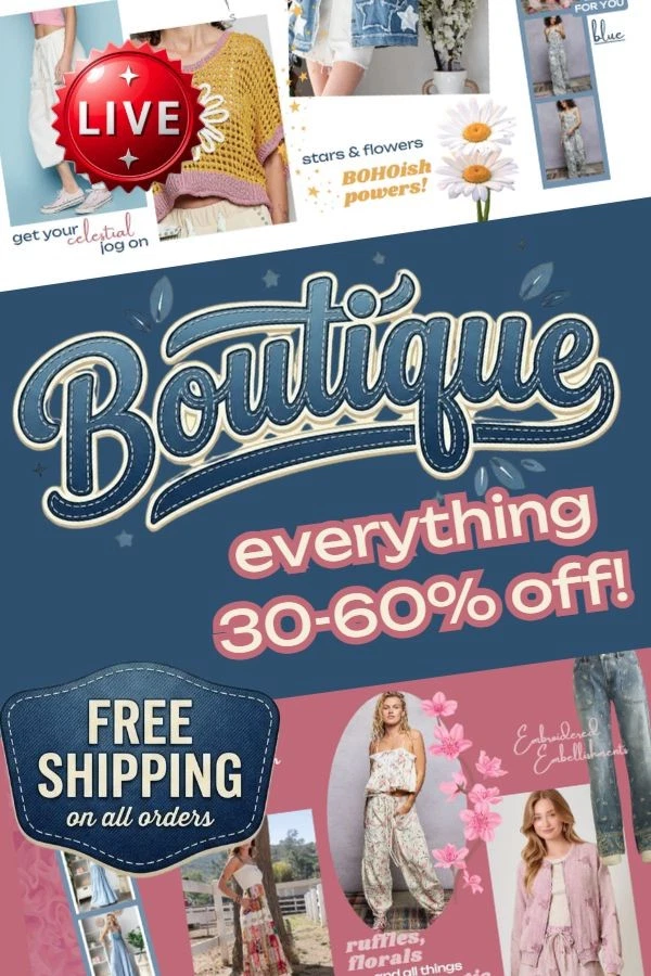 BOHO BOUTIQUE 30%-60% OFF Clearance!  POL Oli+Hali & Easel Low Starts