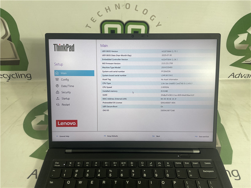 LENOVO THINKPAD X1 CARBON 9TH GEN, 14-Inch Laptop, with Intel Core i5-1145G7