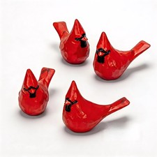 twinbling Cardinal Figurines 4Pcs, Red Bird Statues Memorial Gift for Loss of...