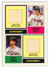 2025 Topps Heritage Dual Player MLB Relic Austin Riley/Matt Olson Braves