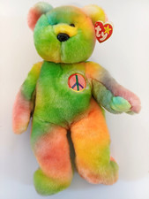 TY Beanie Babies Peace The Bear Plush Toy Collectible Soft Toy Vintage