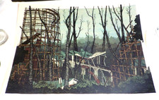LANDLAND Poster Screen Print 106/130 Abandoned Amusement Park roller coaster