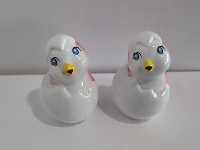 Target Retro Chicks Lot Of 2 Ceramic Spring Hatching Chick