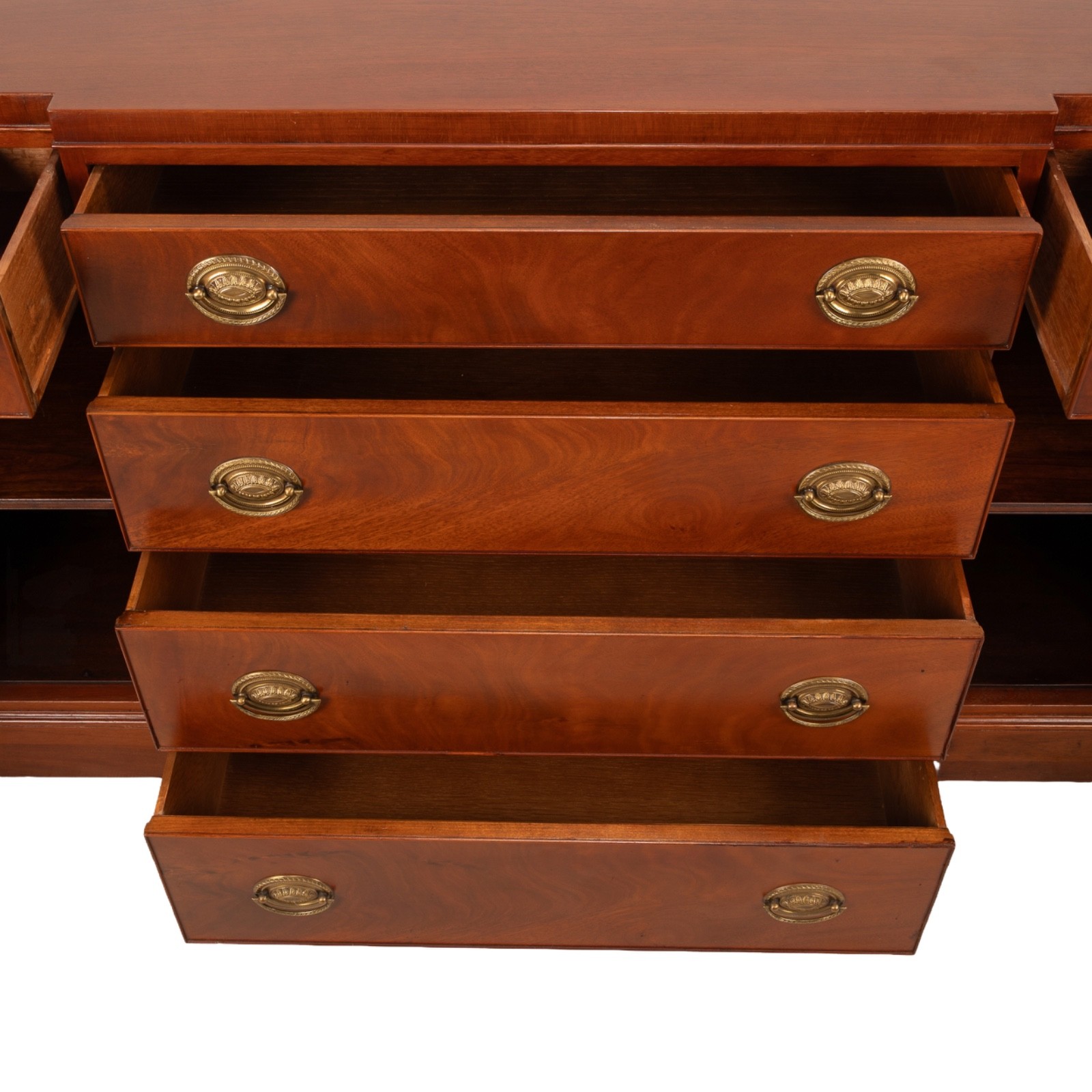 Baker Furniture Historic Charleston 4-Door Buffet; Mahogany Veneers & Inlay