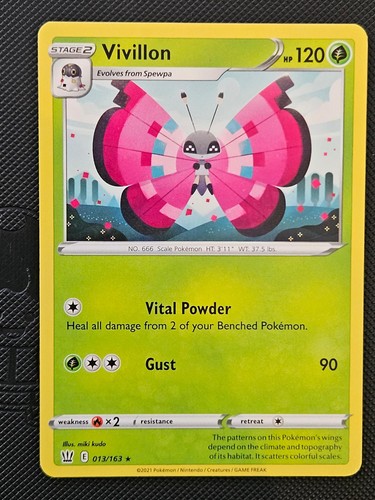 VIVILLON 013/163 BATTLE STYLES POKEMON NM/M 2021