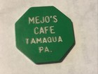 MEJO’S CAFE VINTAGE CELLULOID DRINK TOKEN, TAMAQUA, PENNSYLVANIA  — photo 5