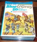 Marx Playset Blue & Gray Storage Box 50 piece playset NOS MINT
