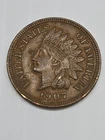 1907 Indian Head Cent { XF EF Extremely Fine  } US Mint 1c Copper Penny
