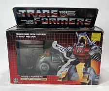 1984 Transformers G1 Dinobot Flamethrower Slag with Original Box  Directions