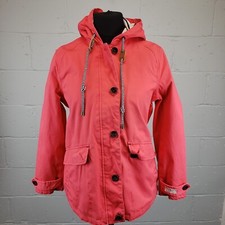 Joules Rain Jacket UK 12 Medium Womens  Waterproof Breathable Coast Bright Pink