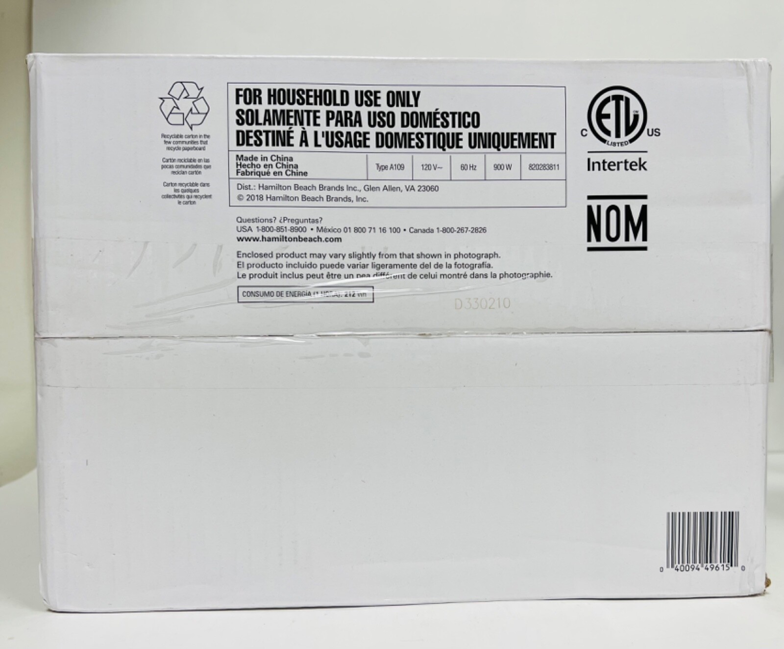 Hamilton Beach 49615 12 Cup Programmable Coffee Maker 3 Settings