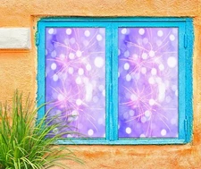 3D Purple Light O2359 Window Film Print Sticker Cling Stained Glass UV Block Fa